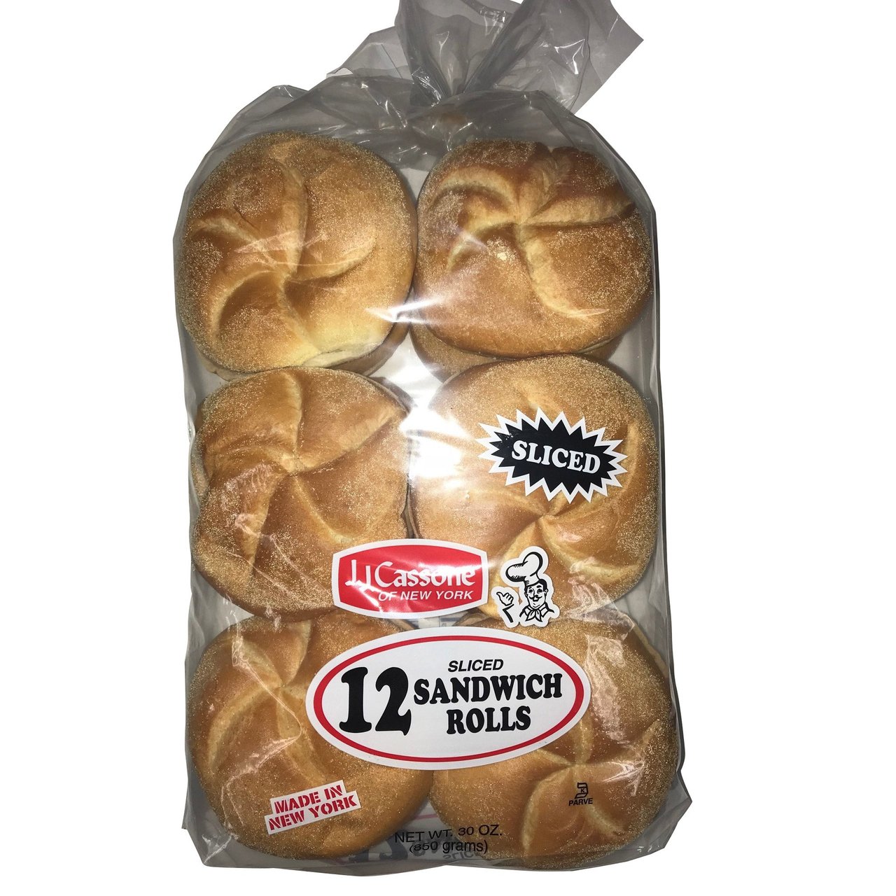 J.J. Cassone Sandwich Rolls 12 CT (1.87 lbs)
