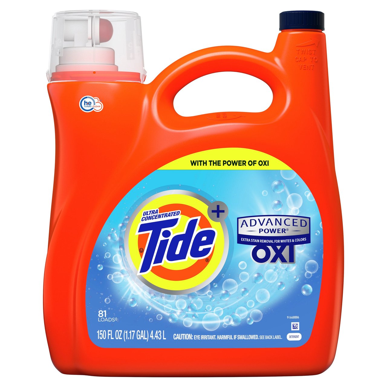 Tide Advanced Power High Efficiency with Oxi, 81 Loads, 150 fl oz - Image 1