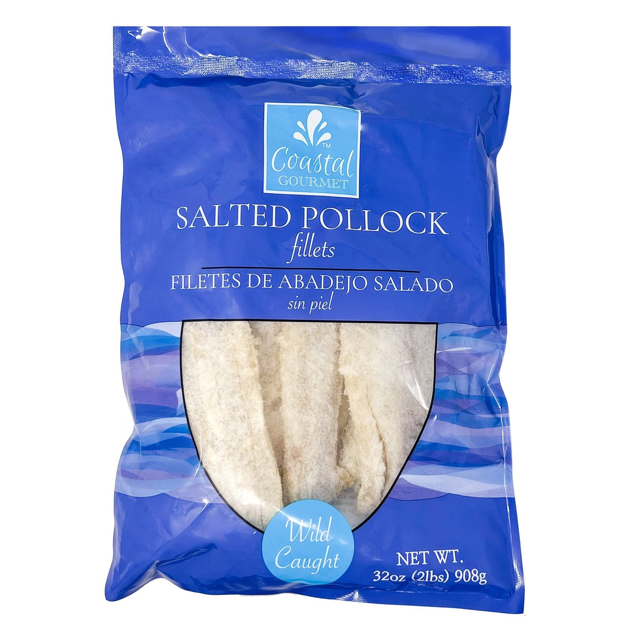 Coastal Gourmet Salted Pollock Fillet 32 oz (2 lbs) - Image 1