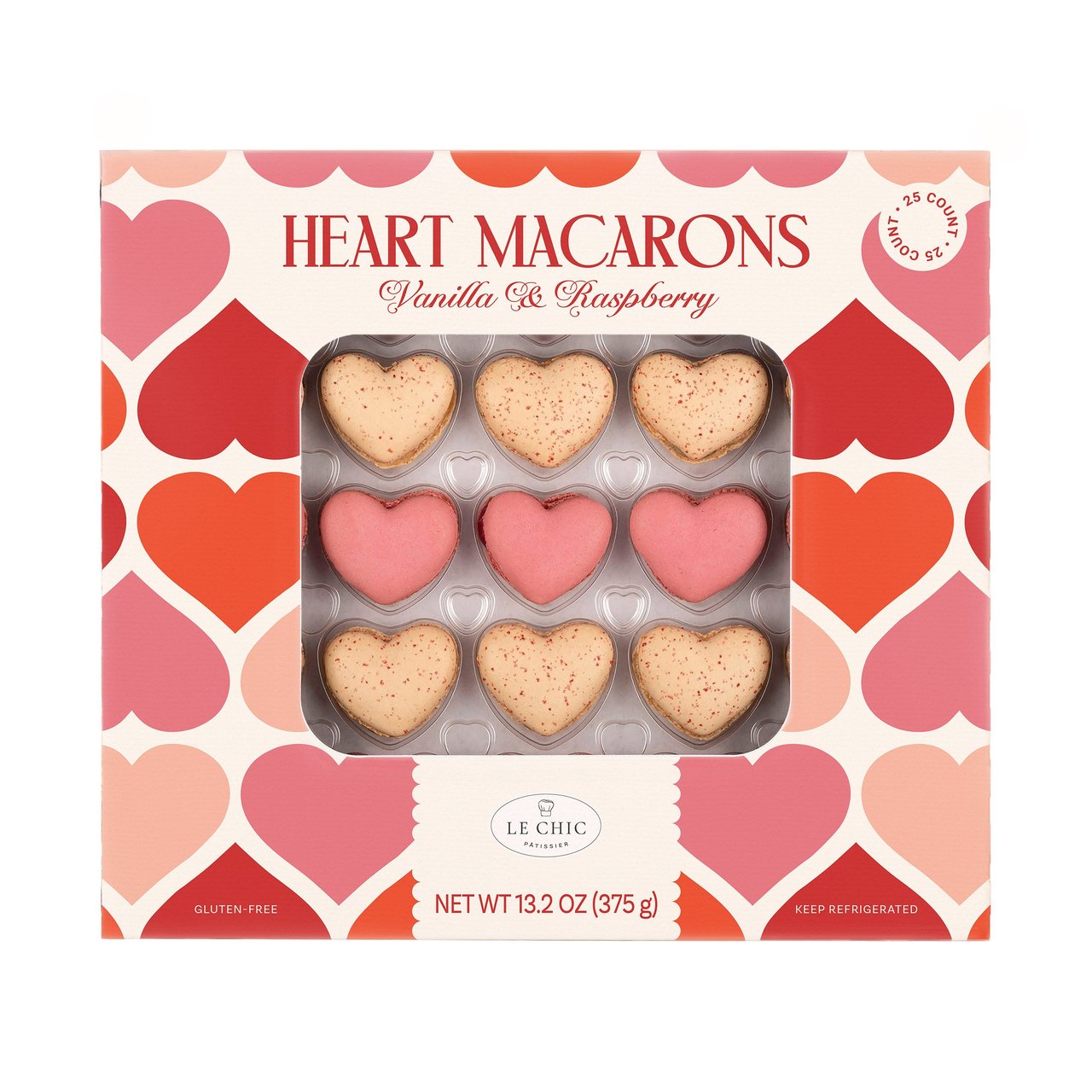 Le Chic Patissier Heart Macaron 25 Count - Image 1