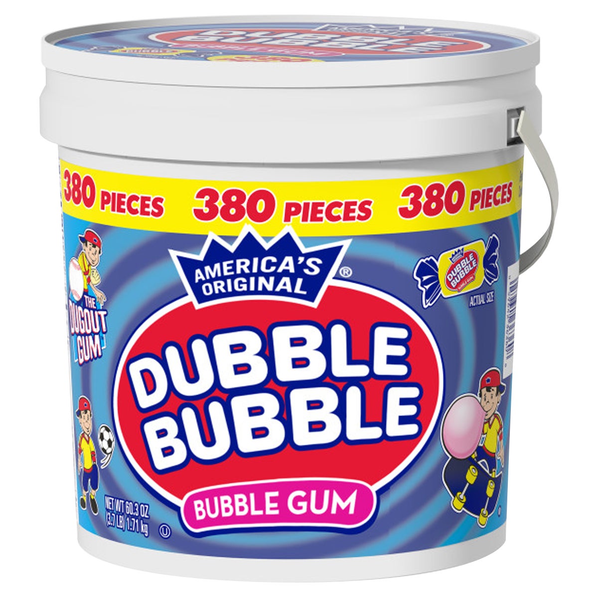 Dubble Bubble Bubble Gum Tub 380 CT - Image 1