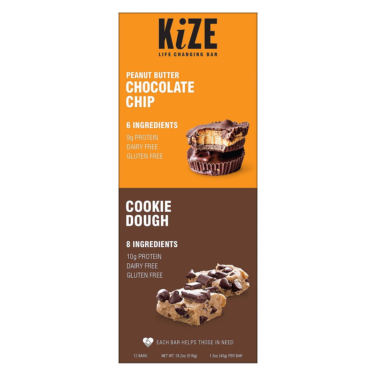 KiZE Bars Variety Pack 12/1.5 oz - Image 1