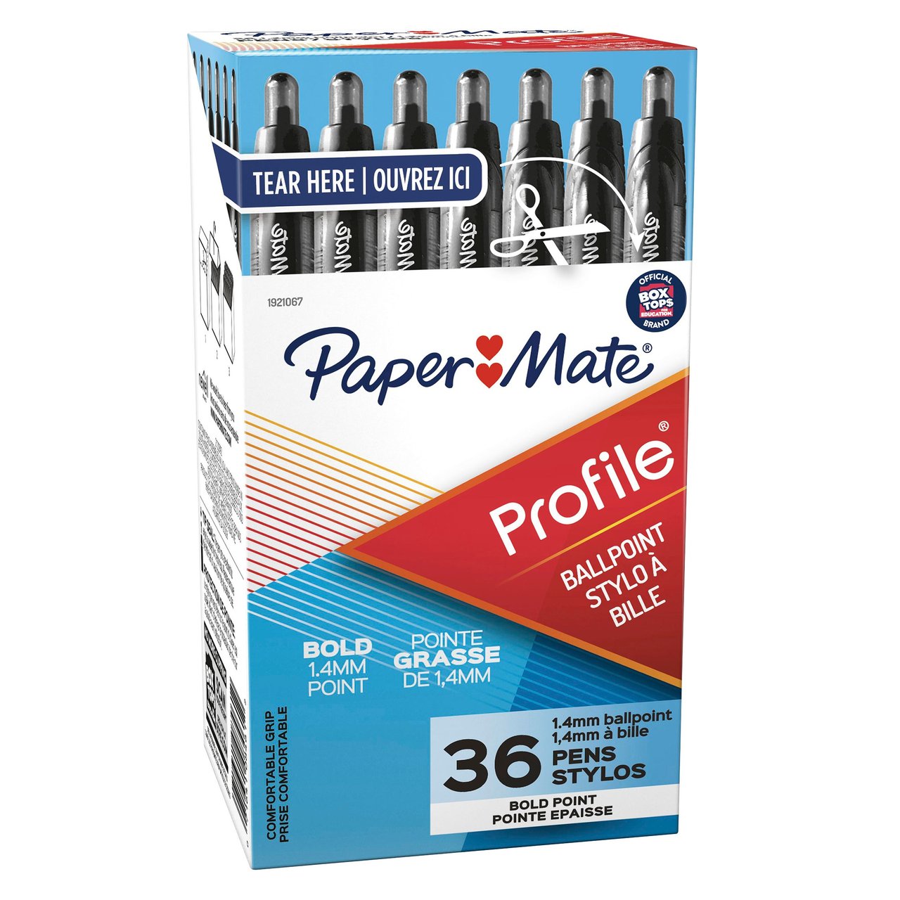 Paper Mate Profile Retractable Ballpoint Pens, Bold Point, Black, 36 CT - Image 1