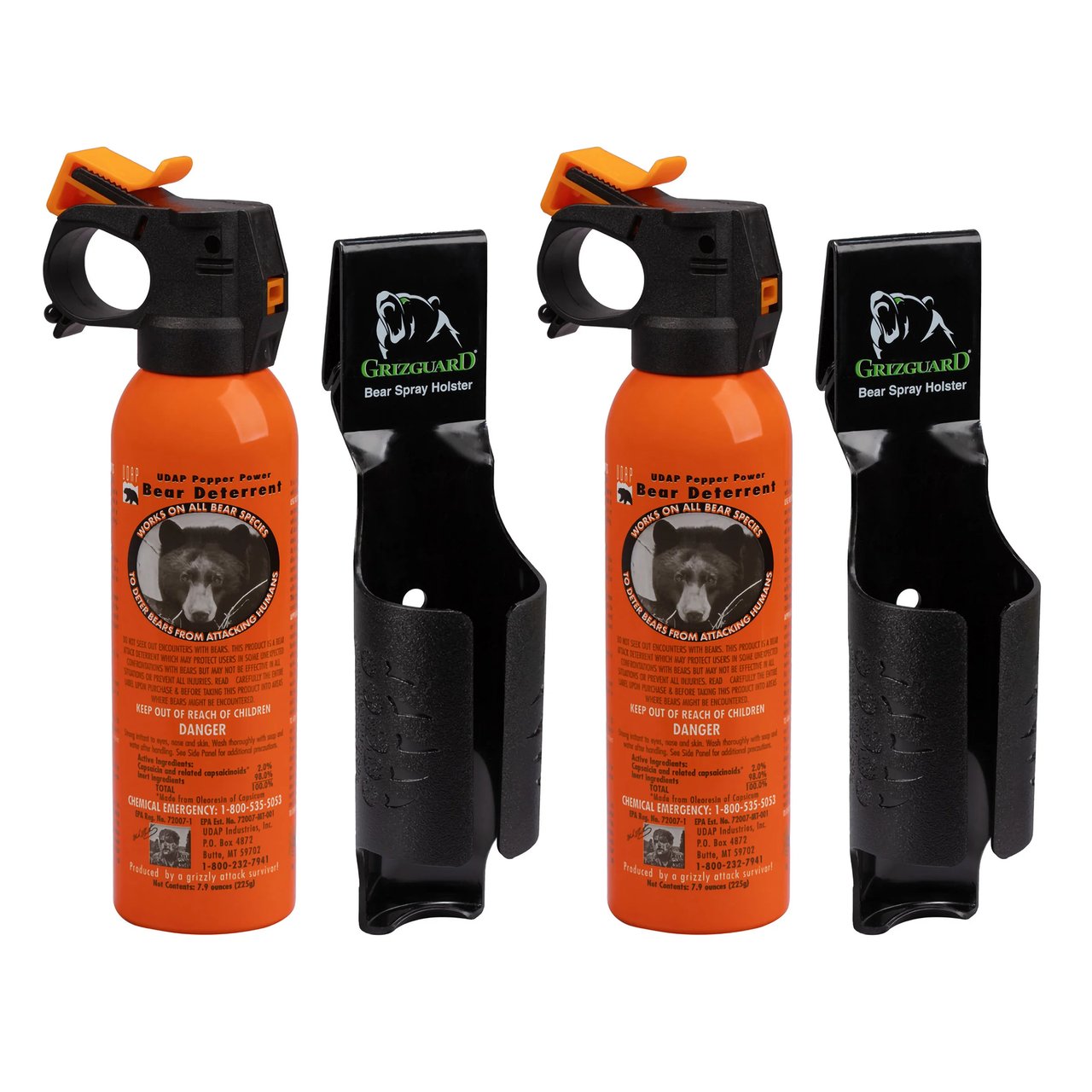 UDAP Safety Orange Bear Spray 2-Pack - Image 1