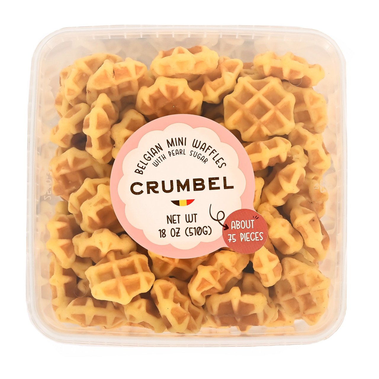 Crumbel Belgian Waffles with Pearl Sugar 18 oz - Image 1