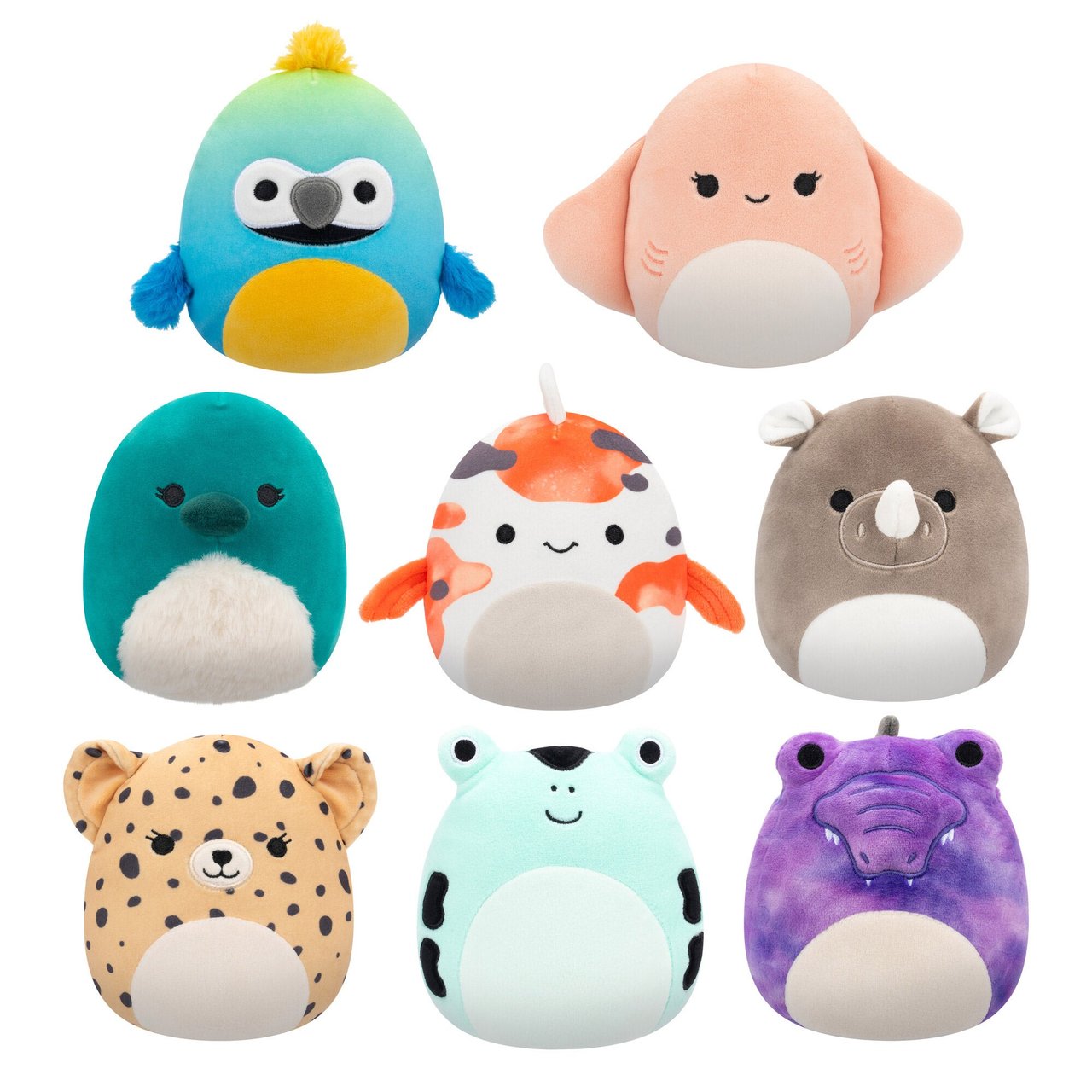 Squishmallows 5" Mini Plush Exotic Animals 8-Pack - Image 1