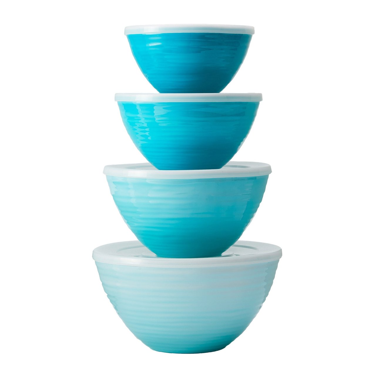 Pandex 4-Piece Ombre Melamine Mixing Bowl Set with Lids - Image 1