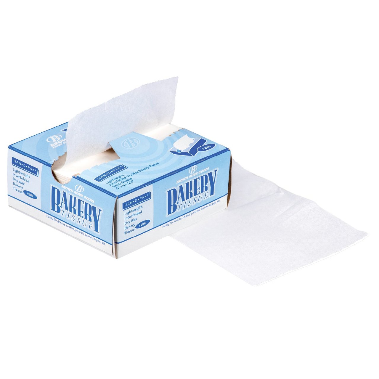 Han-D-Pak 6" x 10.75" Wax Tissue White, 1000 ct