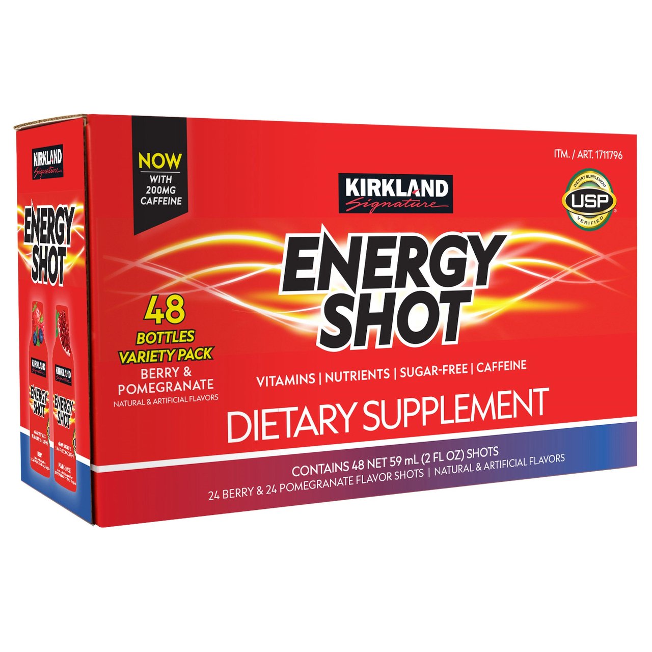 Kirkland Signature Energy Shot 48 Count x 2 oz - Image 1