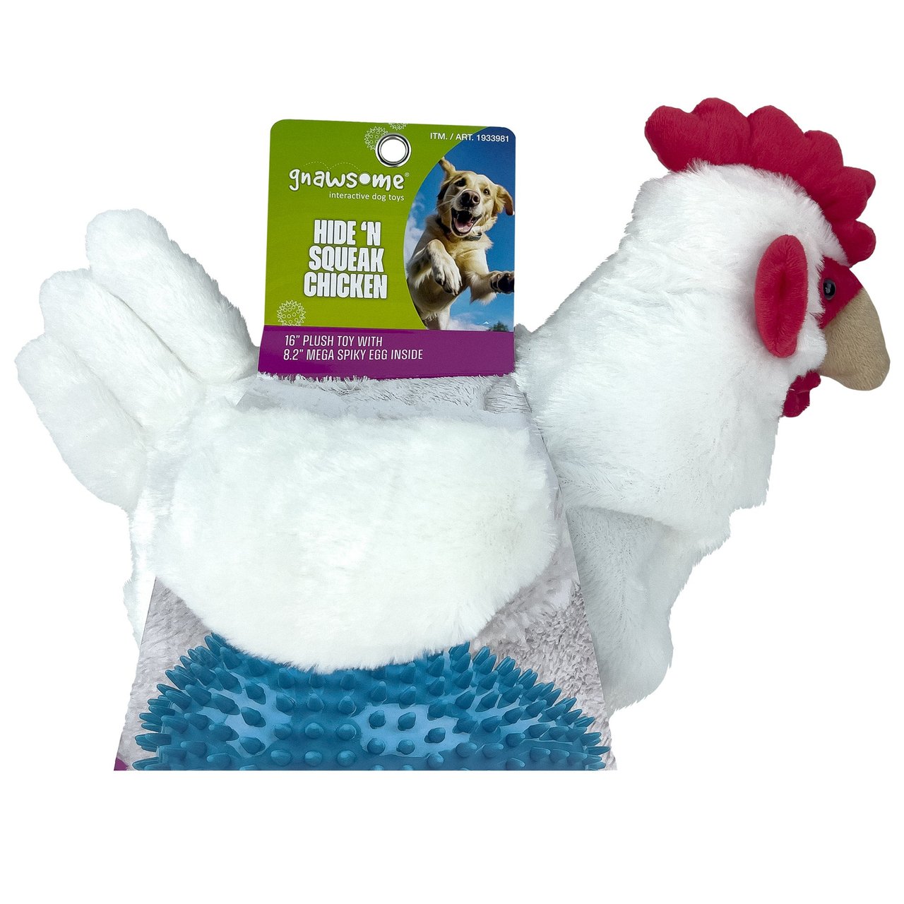 Gnawsome Hide'N Squeak Chicken Dog Toy - Image 1