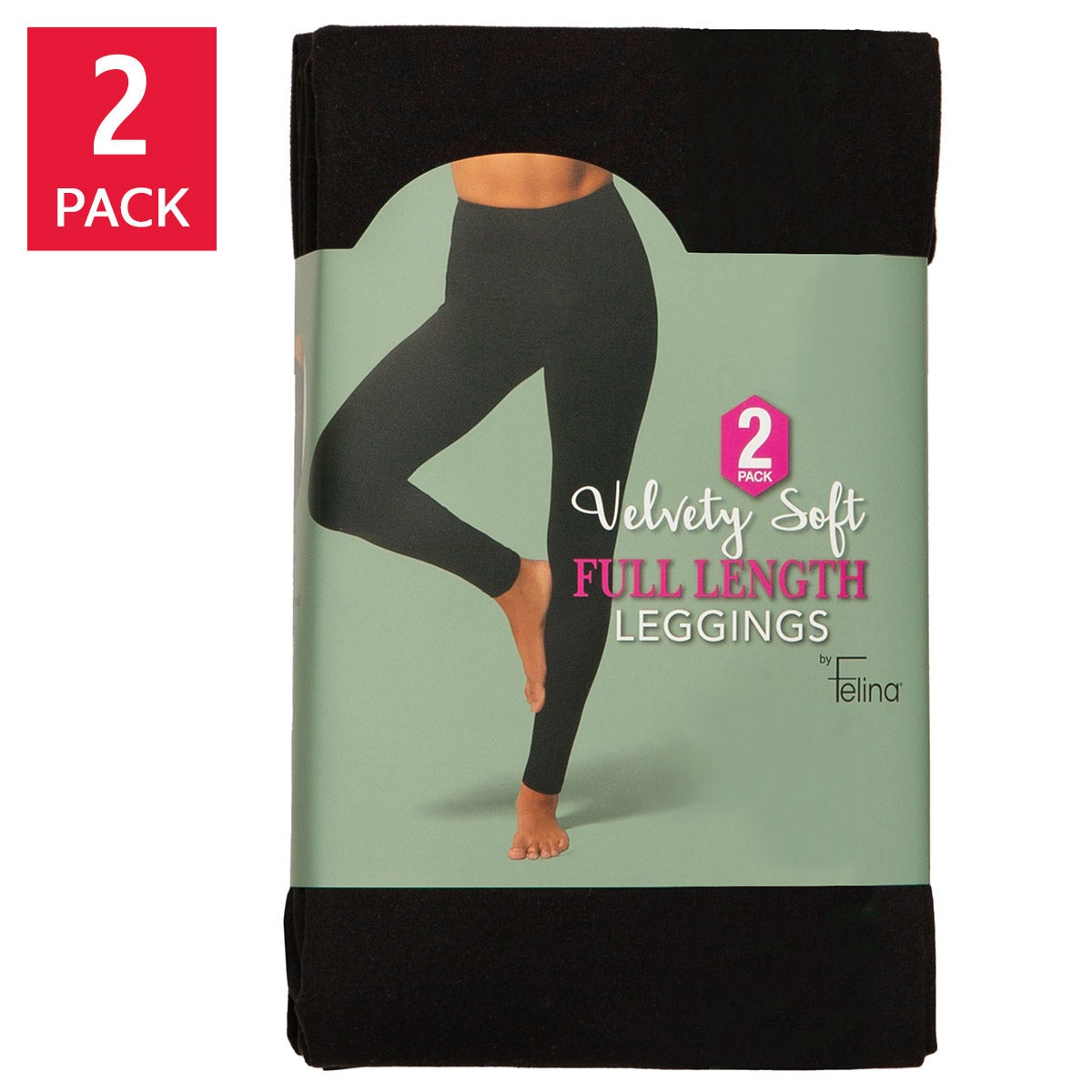 Felina Women's Velvety Soft Legging 2-Pack