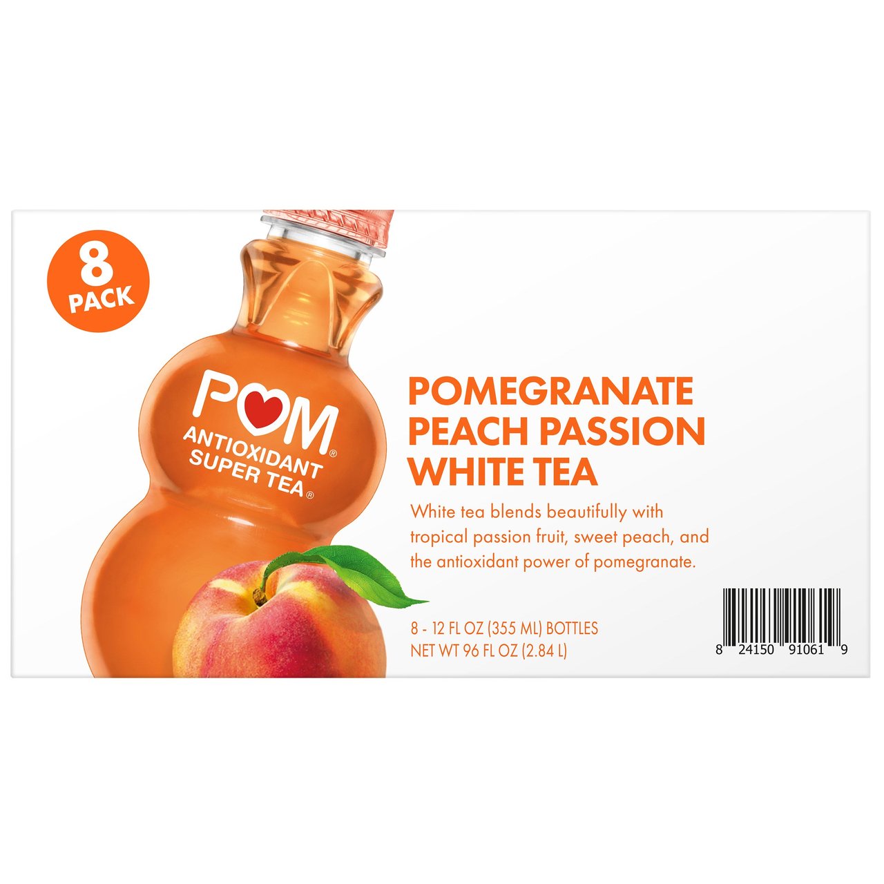 POM Wonderful Peach Passion Tea's 8/12 oz - Image 1