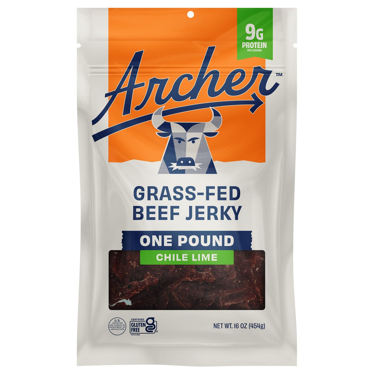 ARCHER CHILE LIME JERKY 16 OUNCE BAG - Image 1