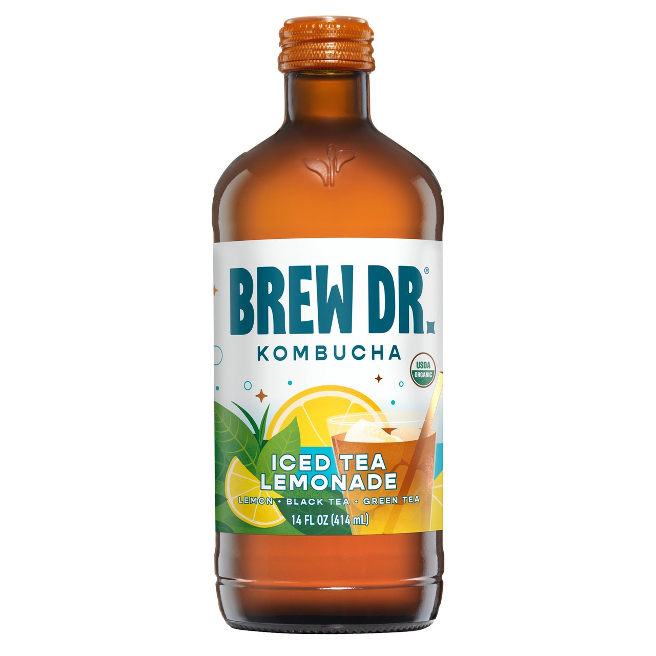 Brew Dr. Kombucha Iced Tea Lemonade 12/14 FL OZ - Image 1