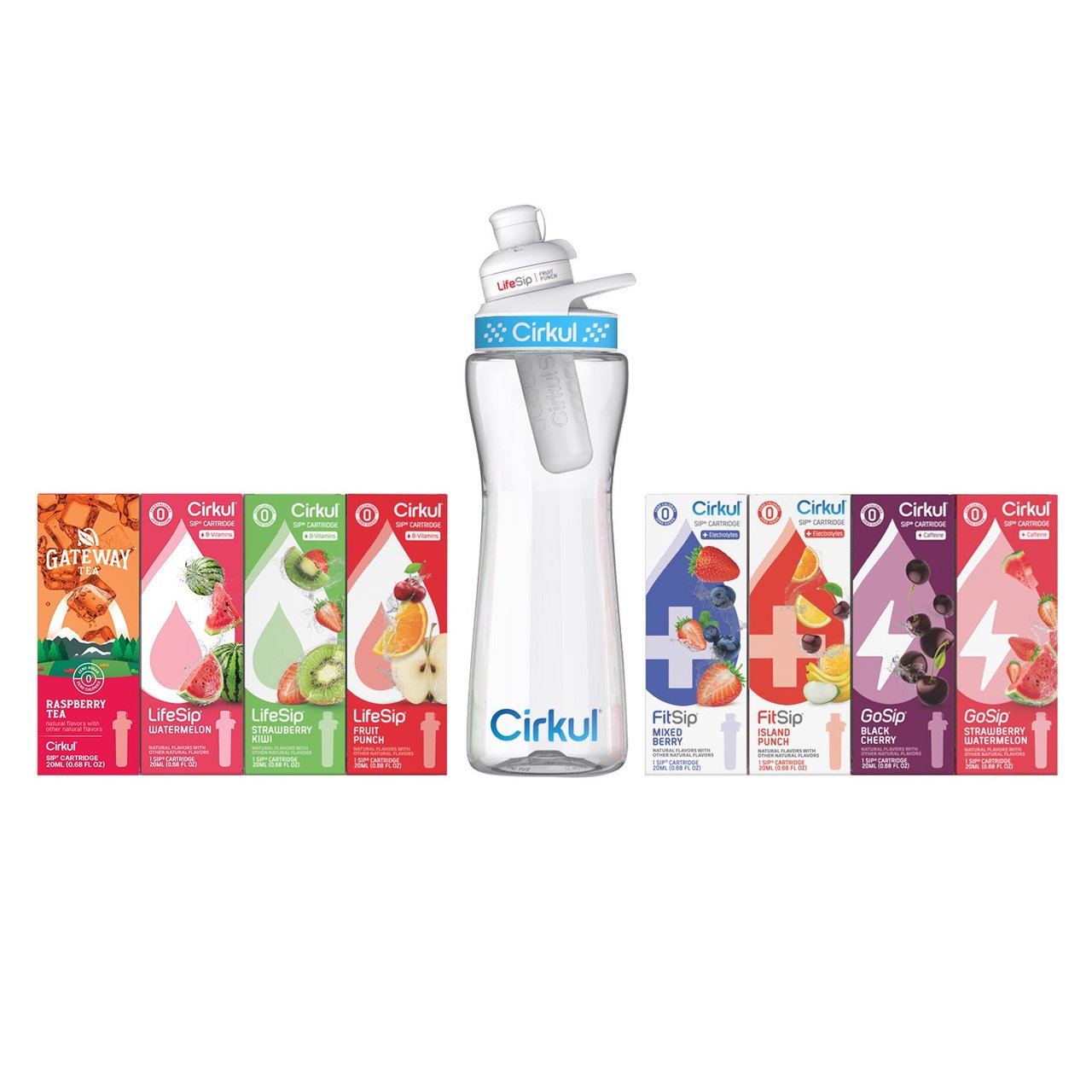 Cirkul 22oz Bottle and Flavor Cartridge Kit - Image 1