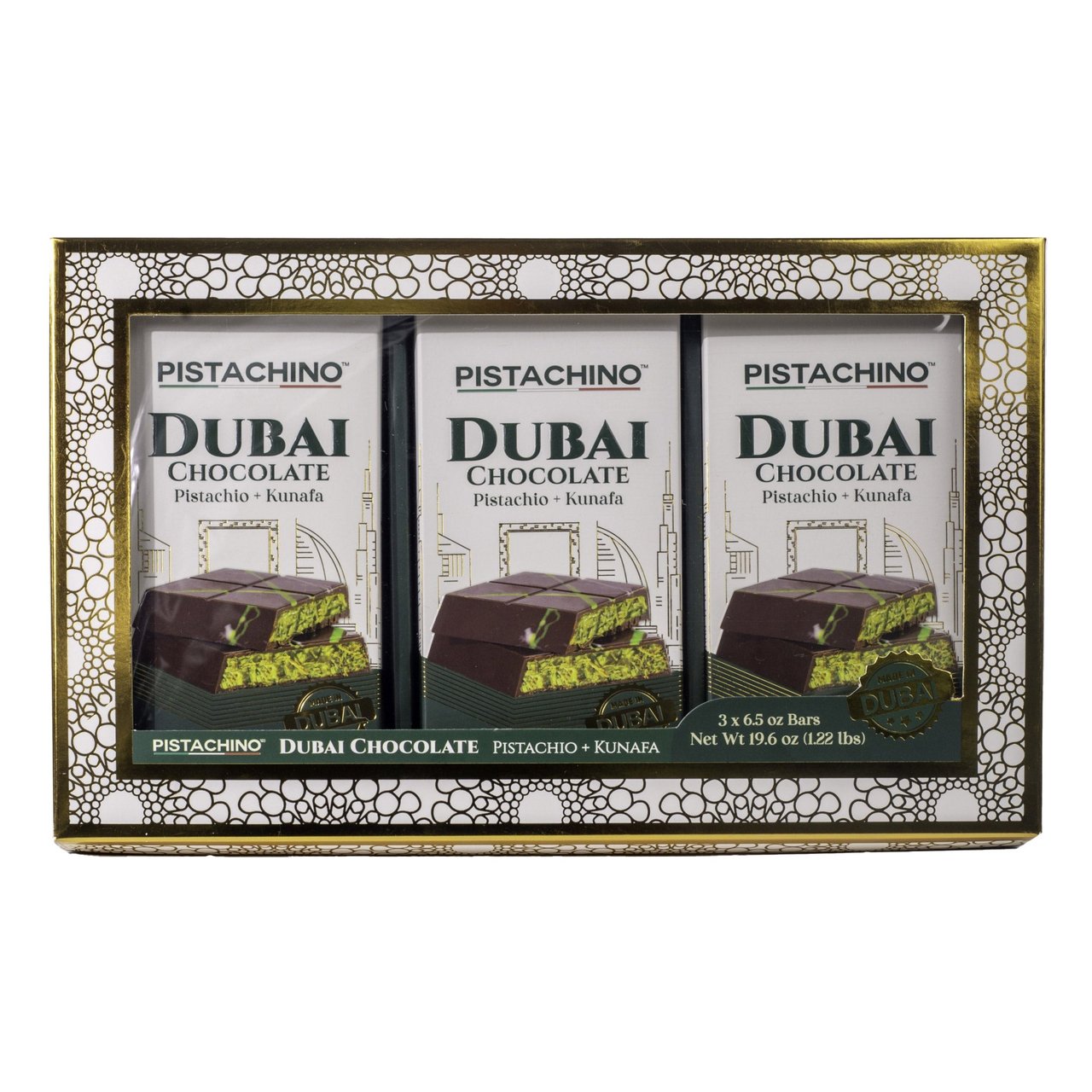 Dubai Bar Gift Set Dubai Chocolate Bars 3 / 6.5 oz - Image 1