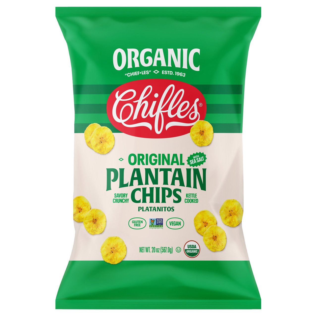 Chifles Organic Plantain Chips 20 oz - Image 1