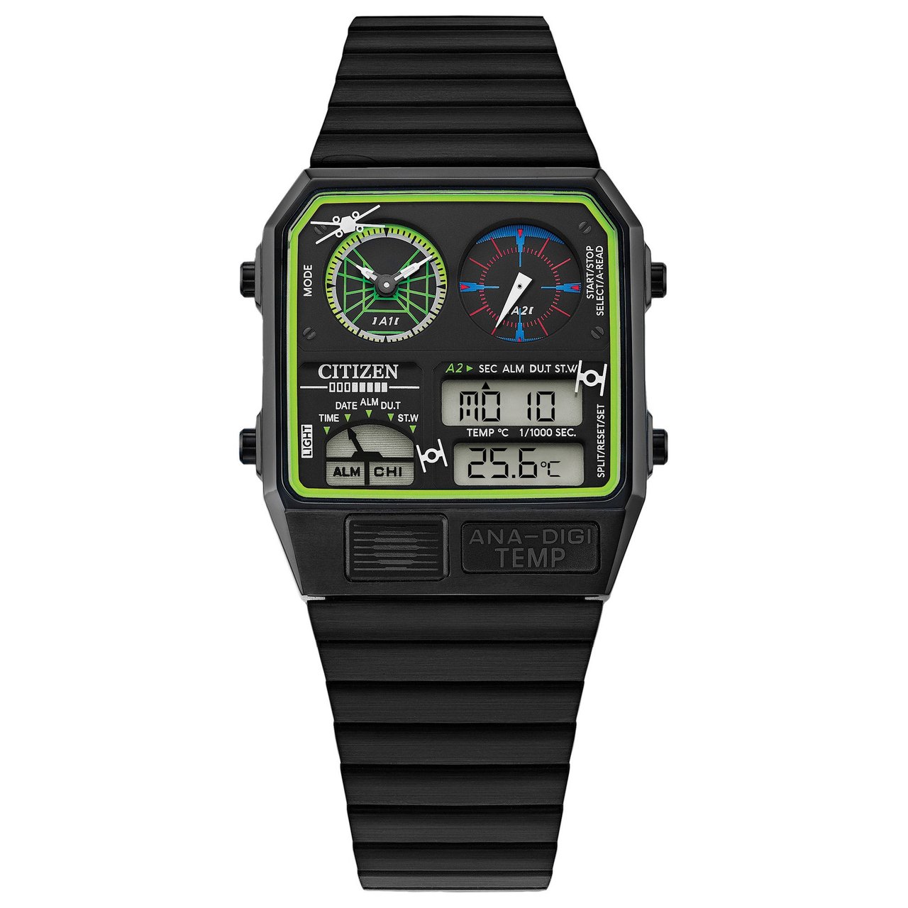 Citizen Star Wars Black Stainless Steel Analog-Digital Watch - Image 1