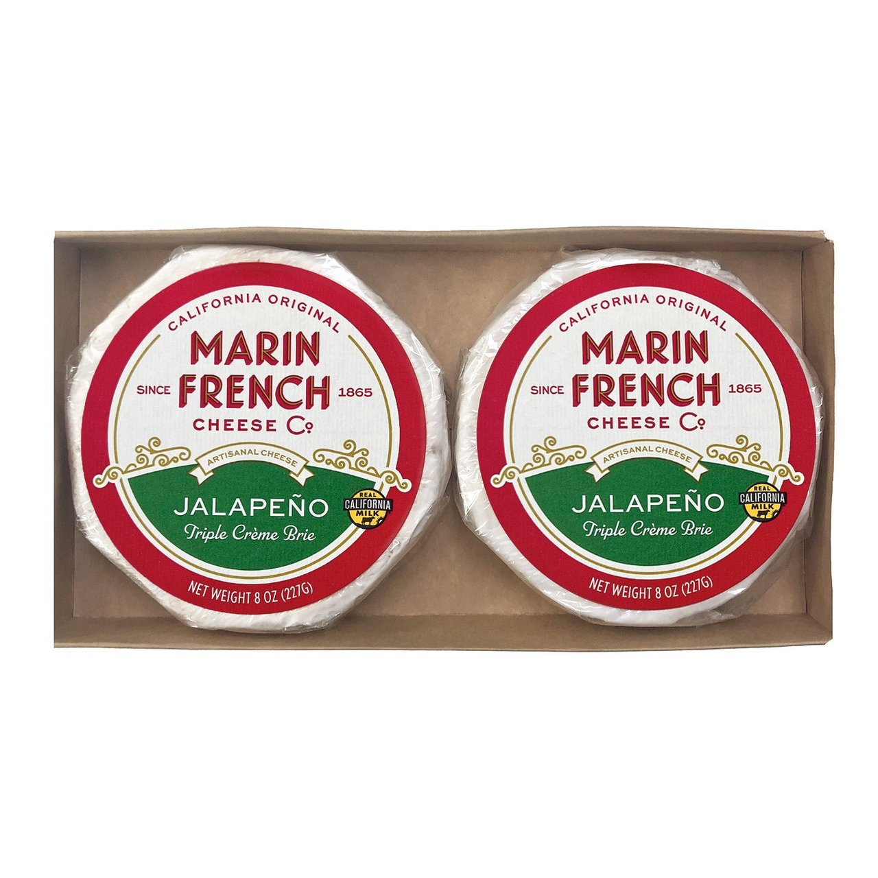 Marin French Jalapeño Triple Crème Brie, 2-Pack, 8 oz Each - Image 1