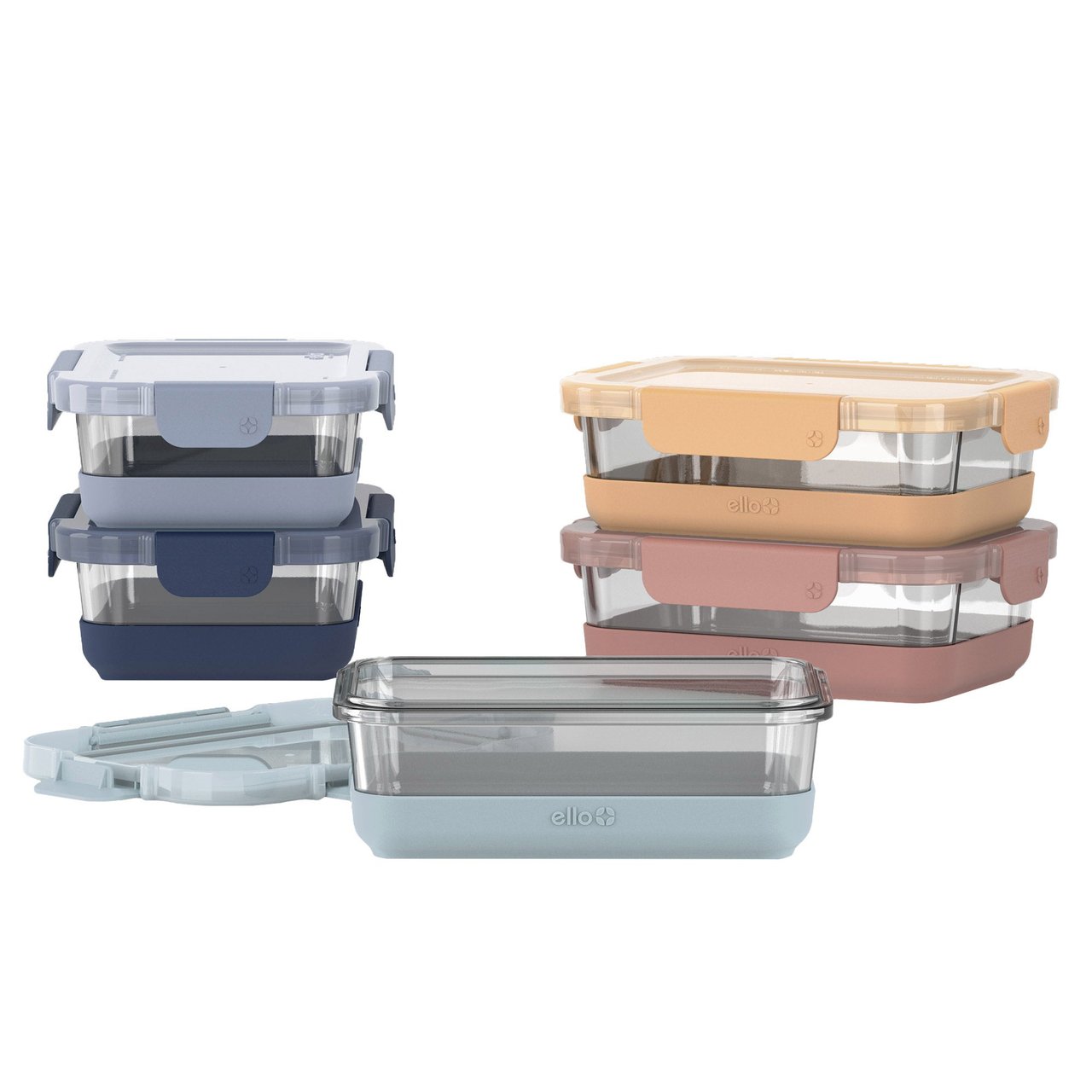 Ello DuraGlass 10-Piece Glass Meal Prep Containers - Image 1