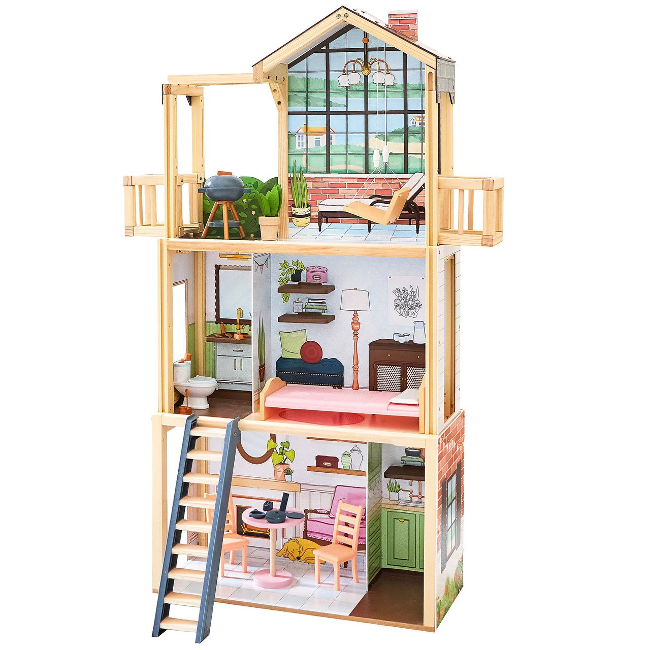 KIDKRAFT POP UP AND PLAY DOLLHOUSE - Image 1