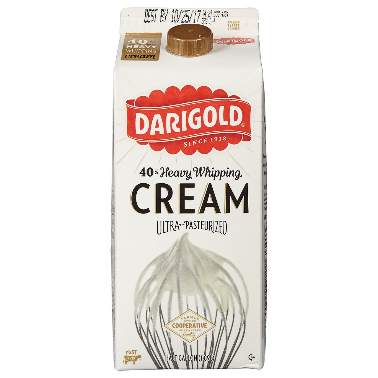 Darigold Heavy Whipping Cream, 1/2 Gallon - Image 1