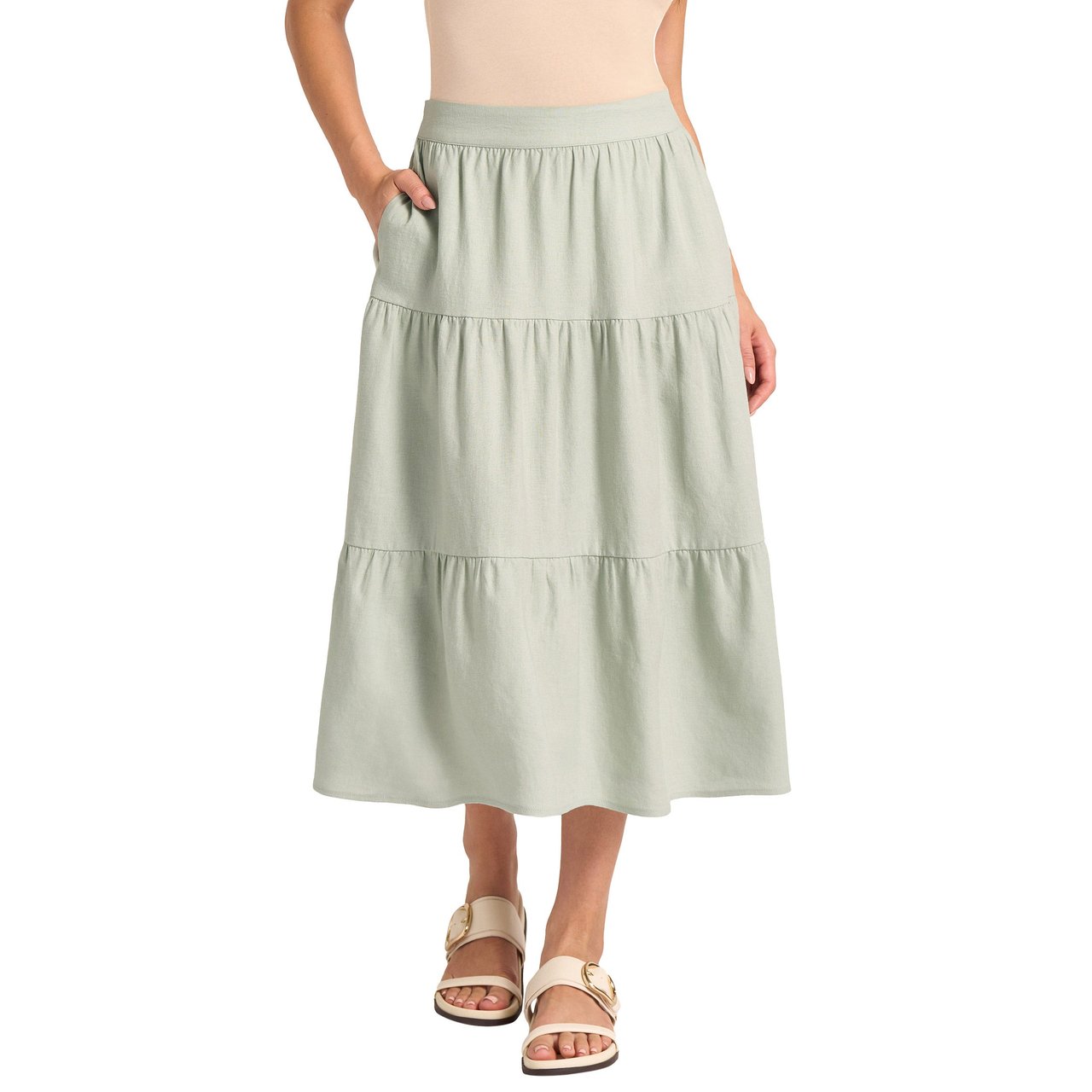 Matty M Women's Linen Blend Skirt - Image 1