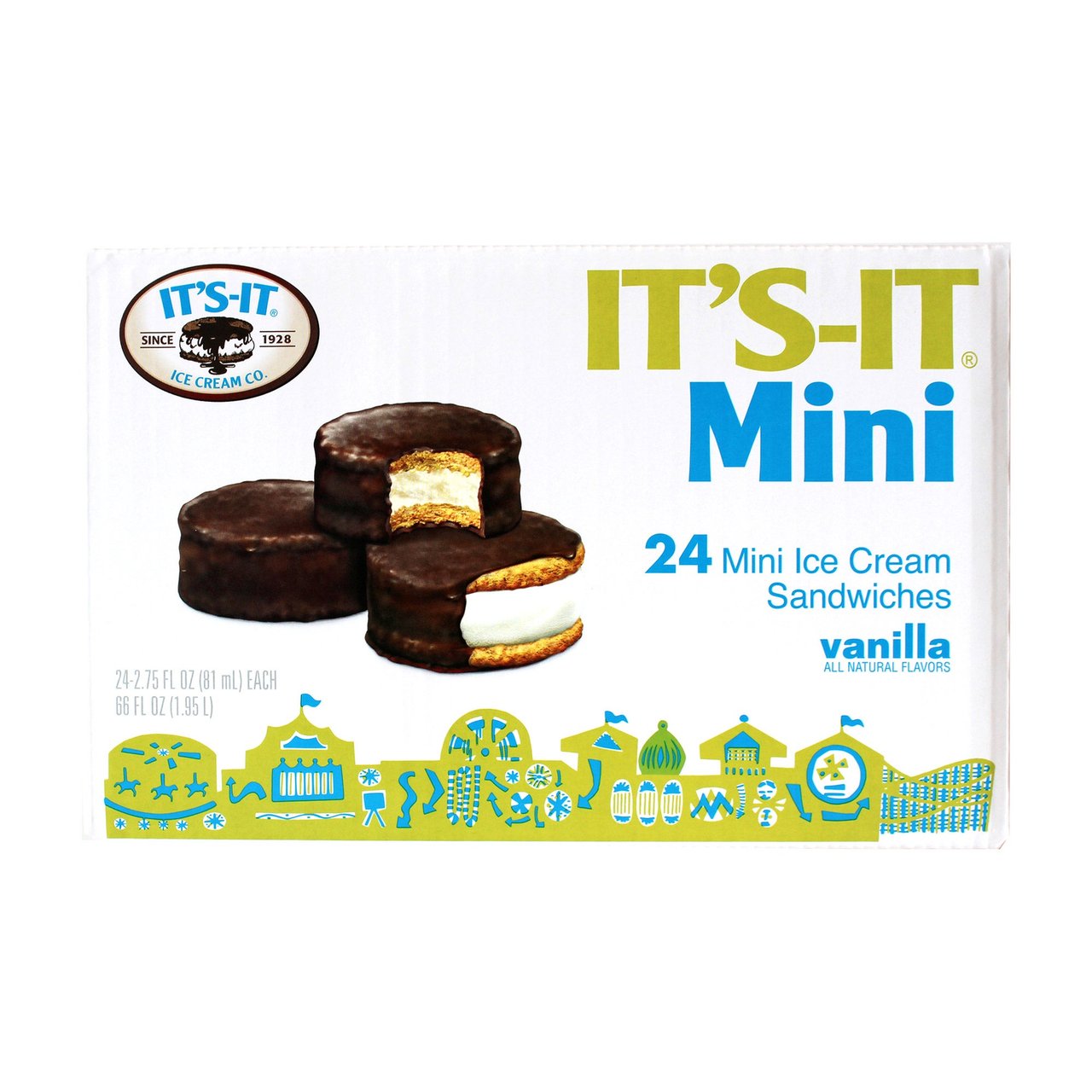 It's-It Mini Ice Cream Sandwiches, 24 Count, 66 Ounces - Image 1