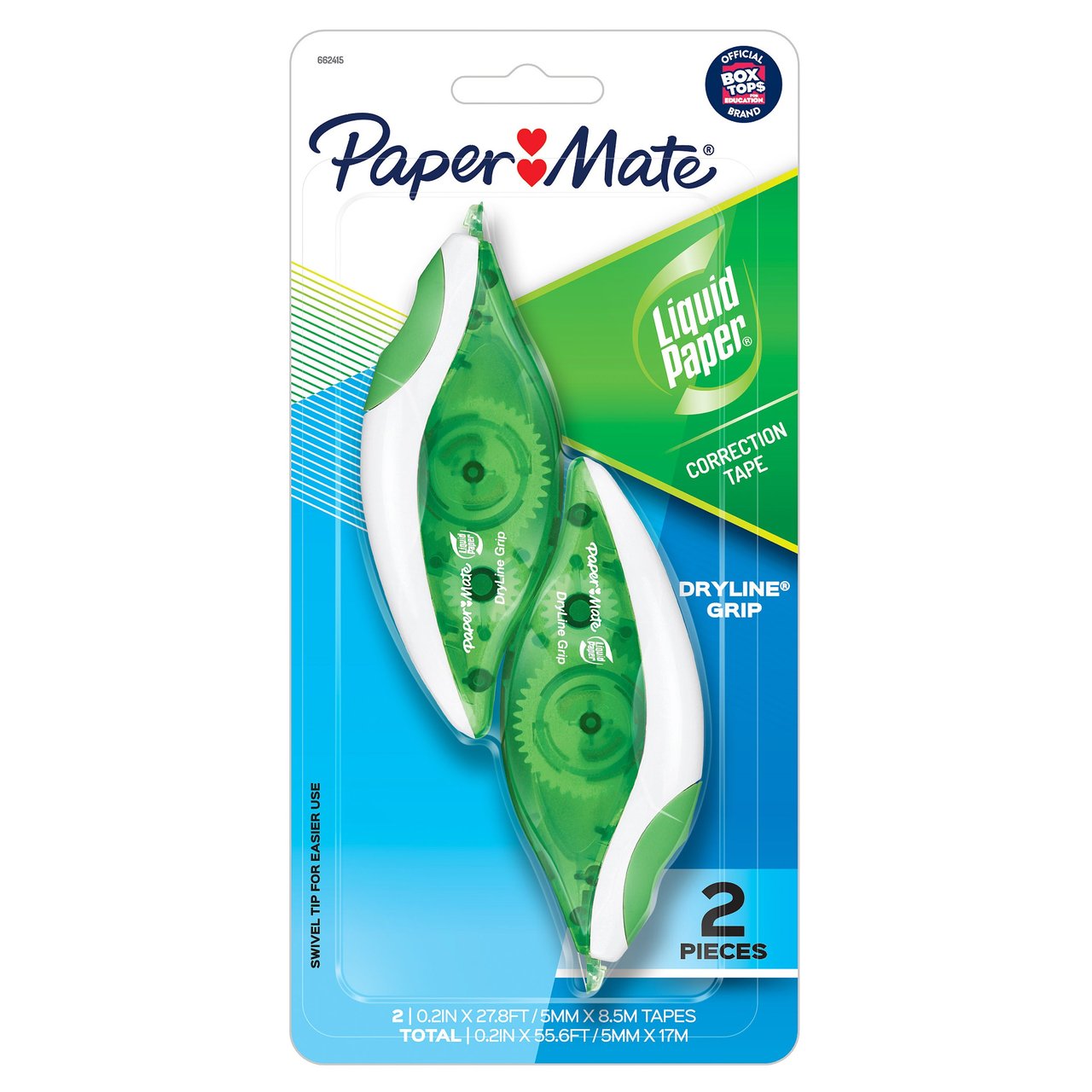 Liquid Paper DryLine Grip Correction Tape, 2-Count (PAP662415) - Image 1