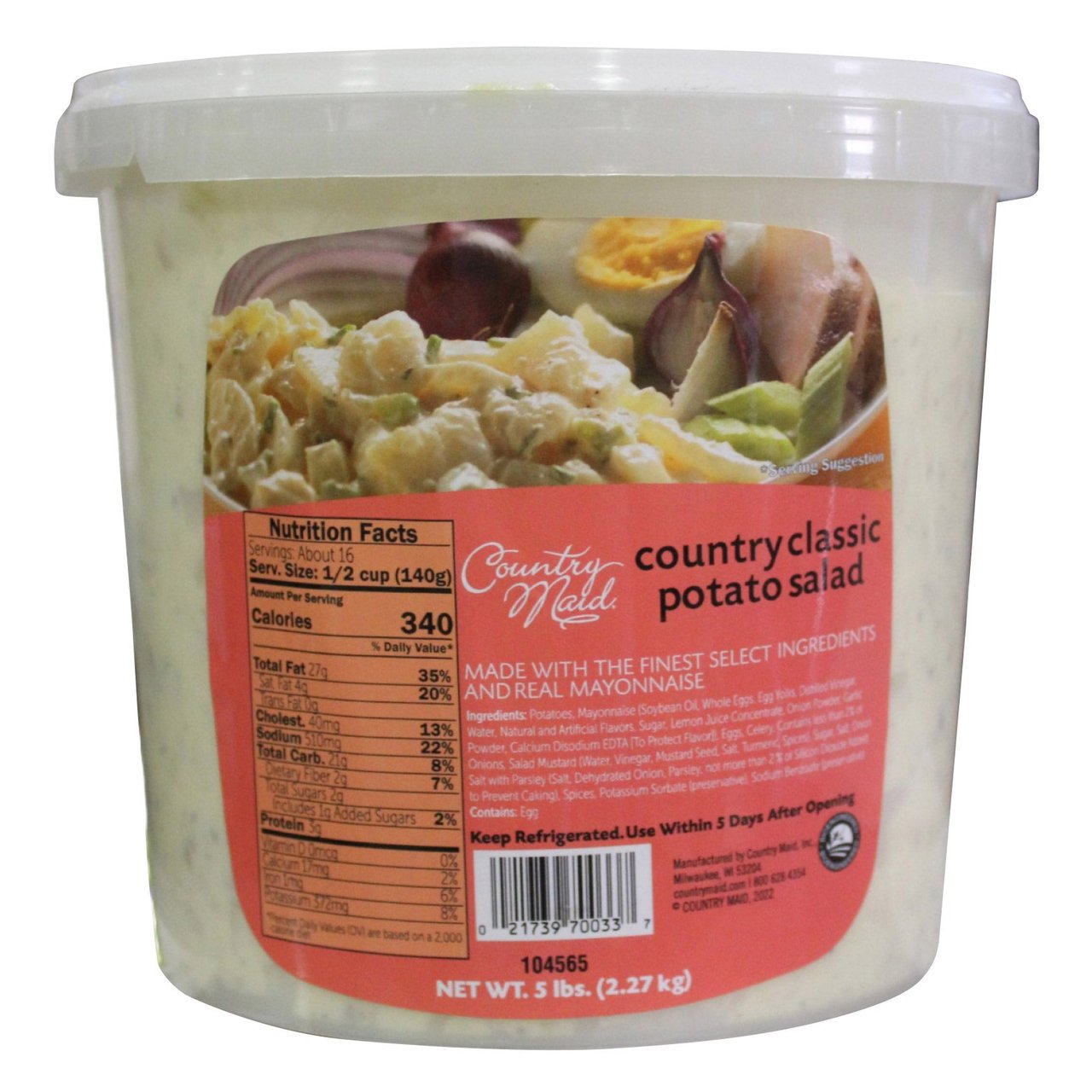 Country Maid Classic Potato Salad 5 Pound Container - Image 1