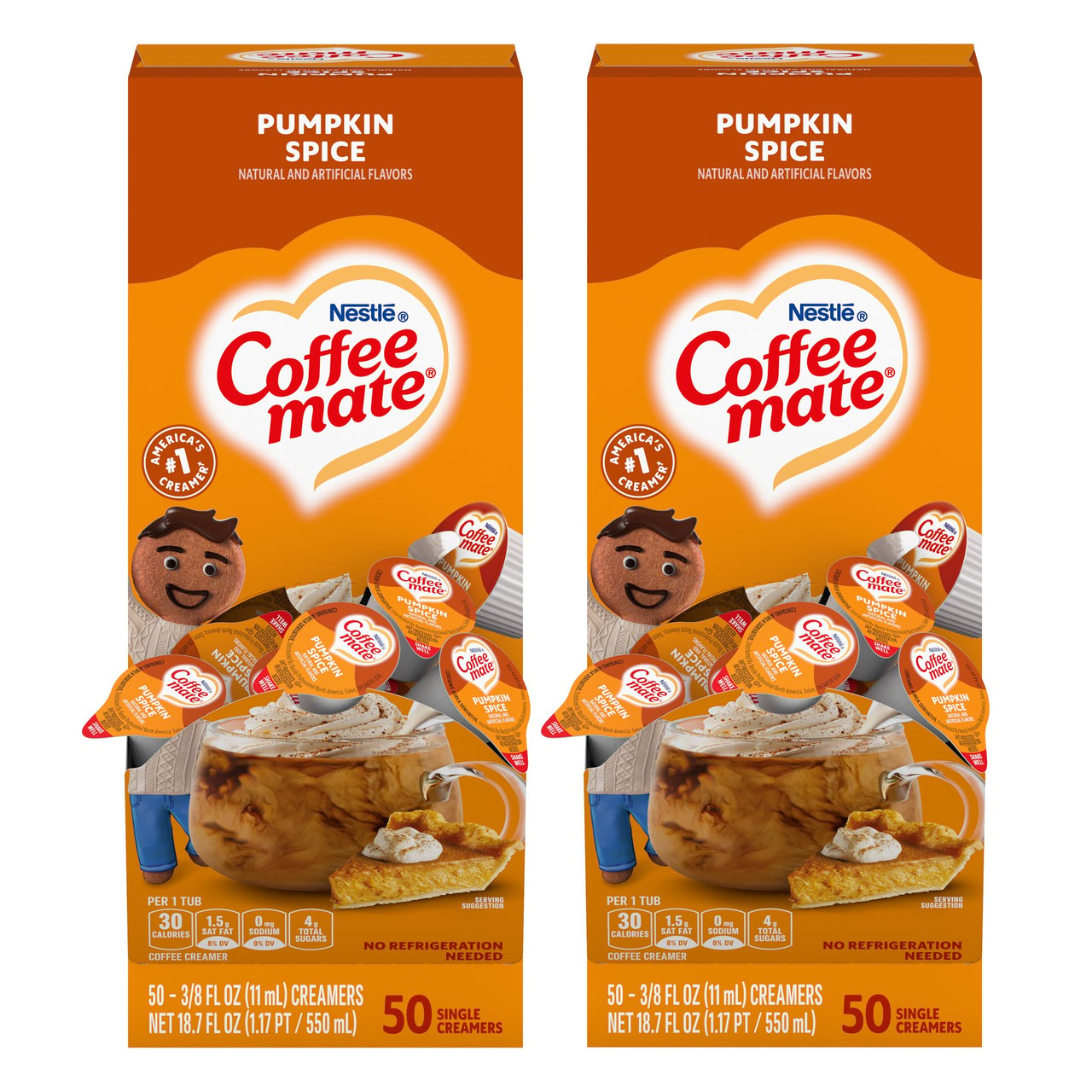 Coffee-mate Pumpkin Spice Creamer, 100 ct - Image 1