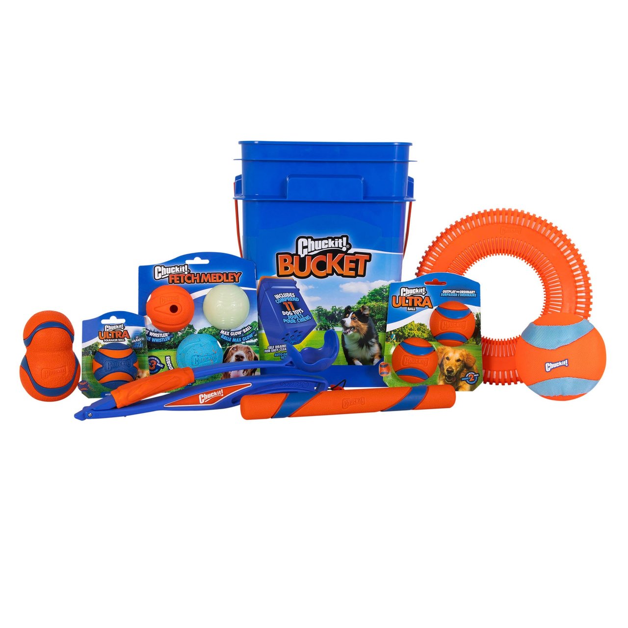 Chuckit! Toy Bucket 11 Pieces - Image 1
