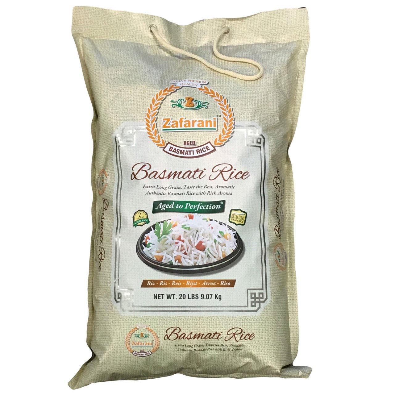 Zafarani Basmati Rice 20 lb - Image 1