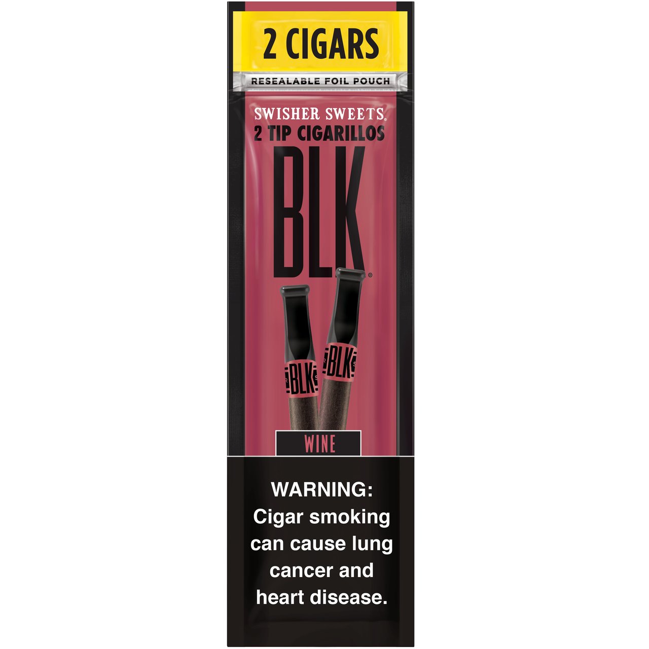 Swisher Sweets BLK Wine Tip Cigarillos, 15 Packs of 2 - Image 1