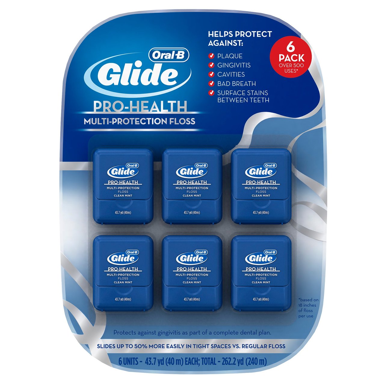 Oral-B Glide Pro-Health Dental Floss, 6-Pack