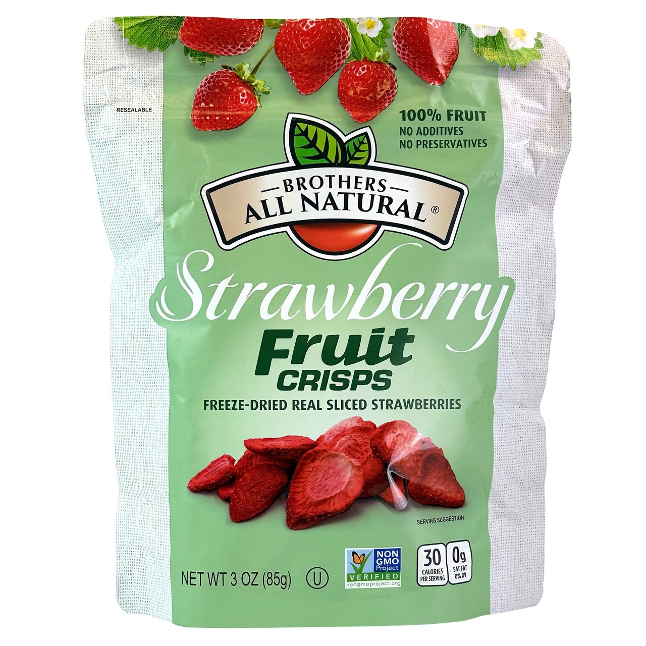 Brothers All Natural Strawberry Freeze-Dried Fruit Crisps 3 oz - Image 1