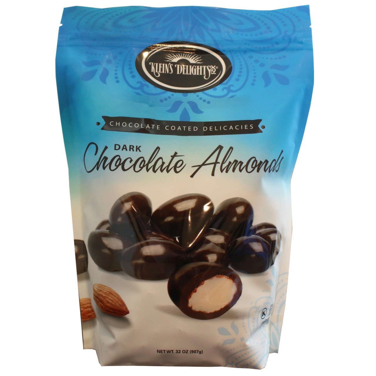 Klein's Naturals Dark Chocolate Almonds 32 oz (2 lbs) - Image 1