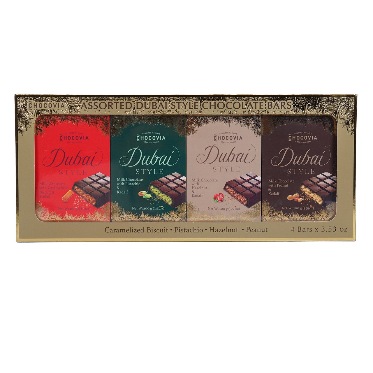 Chocovia Dubai Style Variety Pack 4 Pack 14.1 Ounces - Image 1
