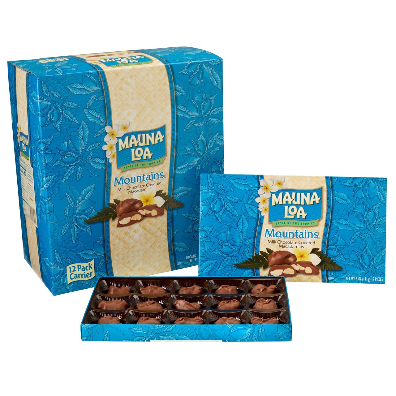 Mauna Loa Macadamia Chocolate Mountains 12/5 oz Carrypack
