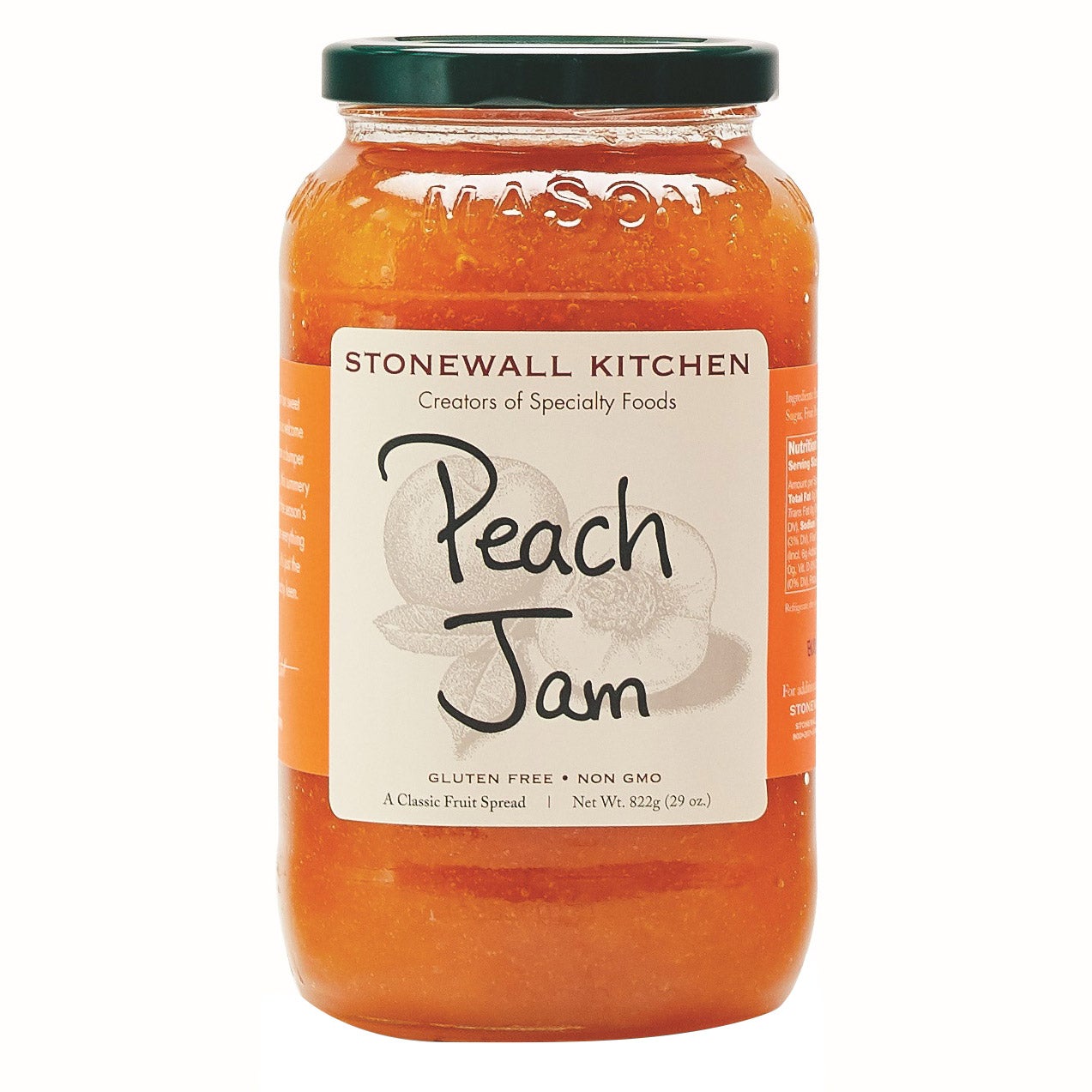 Stonewall Kitchen Peach Jam 29 Ounce Jar - Image 1
