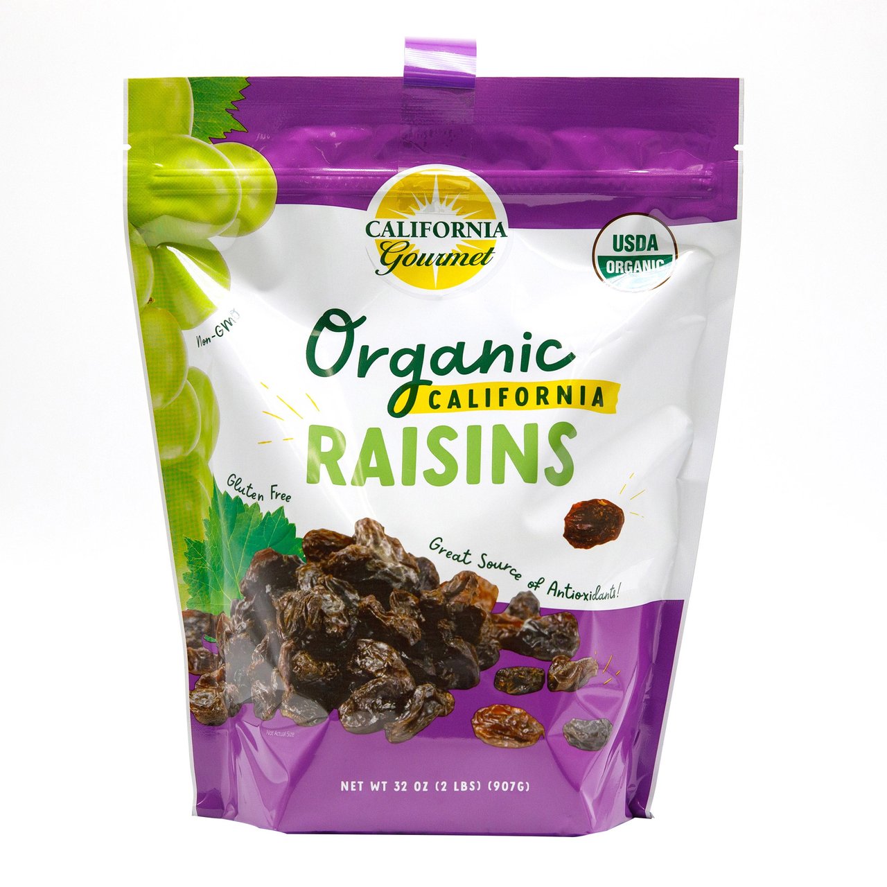 California Gourmet Organic Raisins 2/32 oz - Image 1