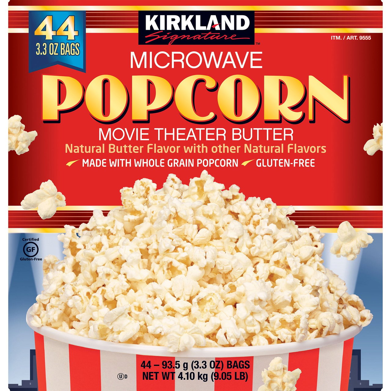 Kirkland Signature Microwave Popcorn, 44 Count, 3.3 oz Bags - Image 1
