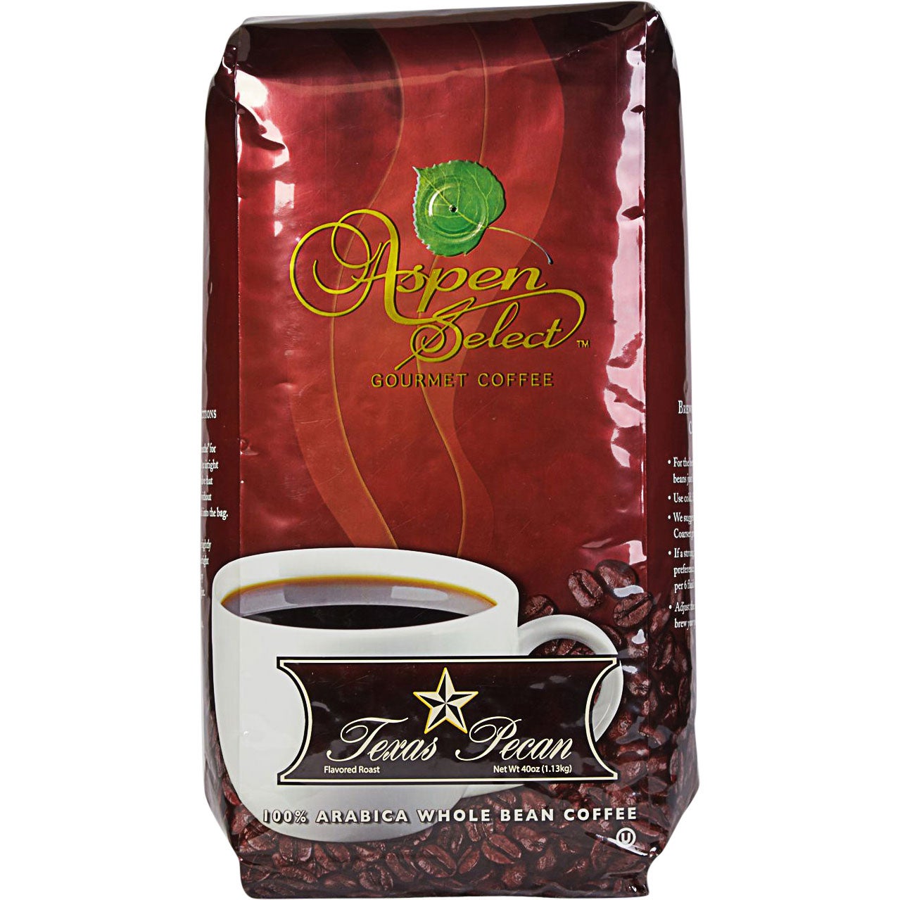 Aspen Select Texas Pecan Whole Bean 2.5 lb - Image 1