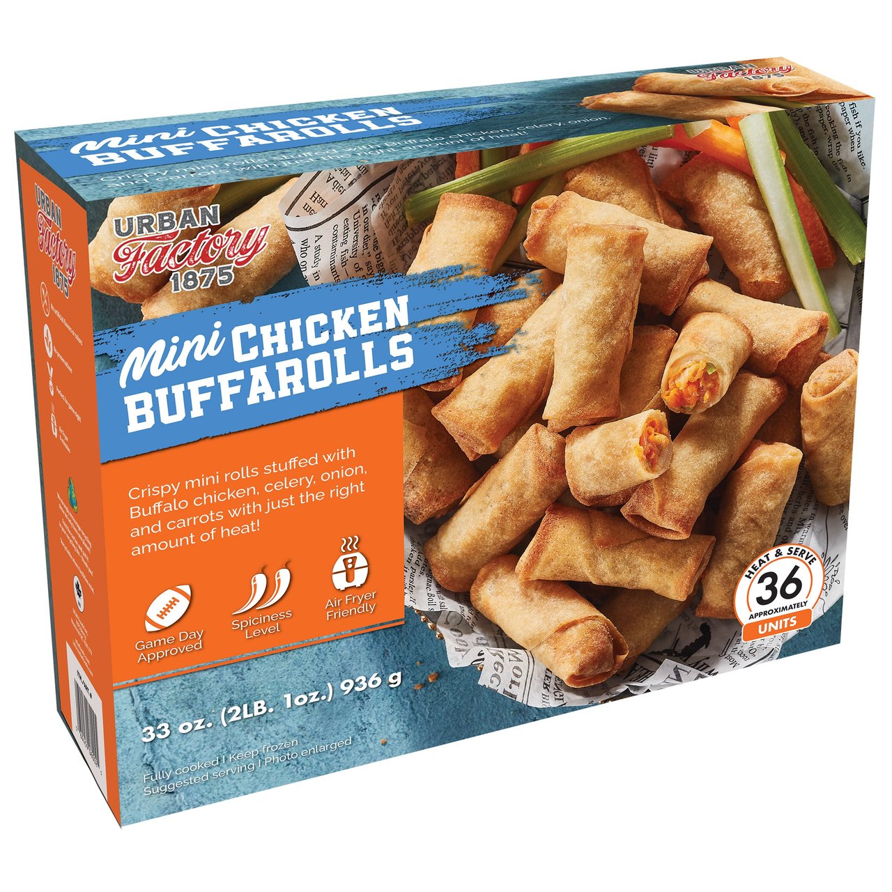 Urban Factory Mini Chicken Buffarolls, 2.07 Pound Box - Image 1