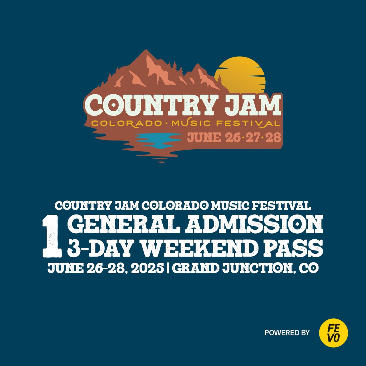 Country Jam Colorado Music Festival - One 3-Day GA Weekend Pass (Non-Refundable)