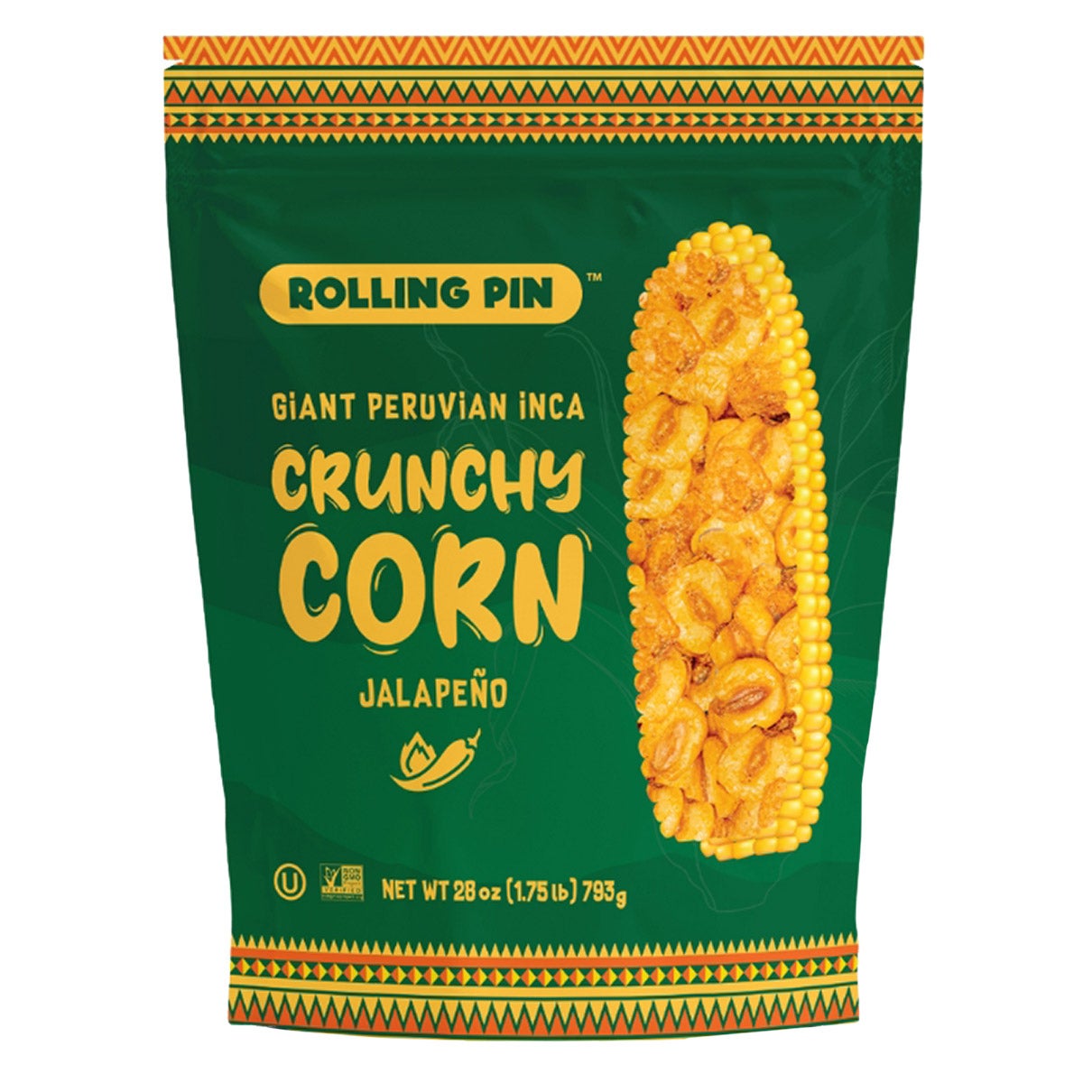 Rolling Pin Crunchy Corn Jalapeño 28 oz - Image 1