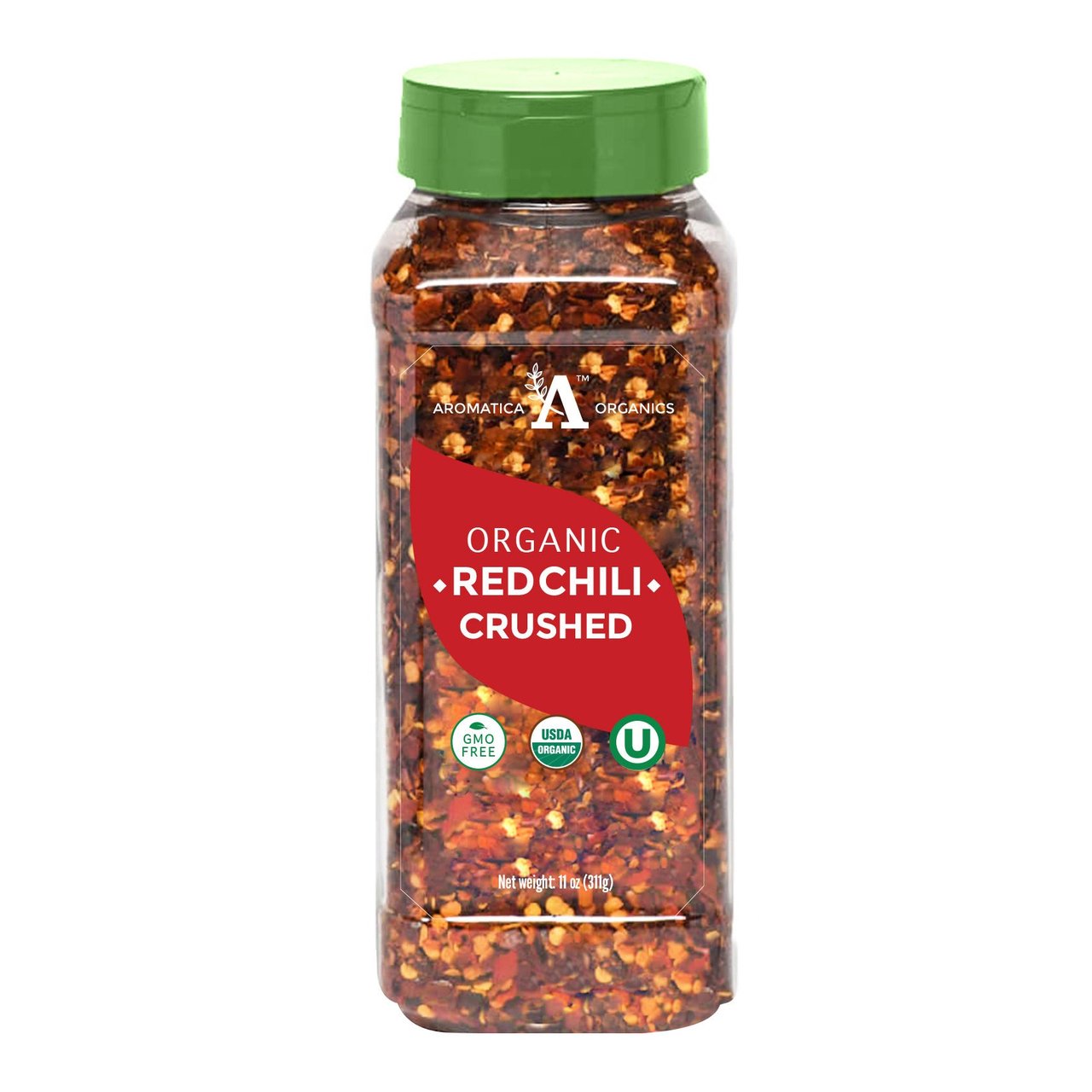 Aromatica Organic Crushed Chili Peppers, 11 oz - Image 1