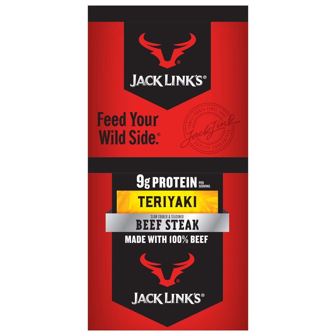 Jack Link's Beef Steak Teriyaki, 1 oz, 12-Count - Image 1