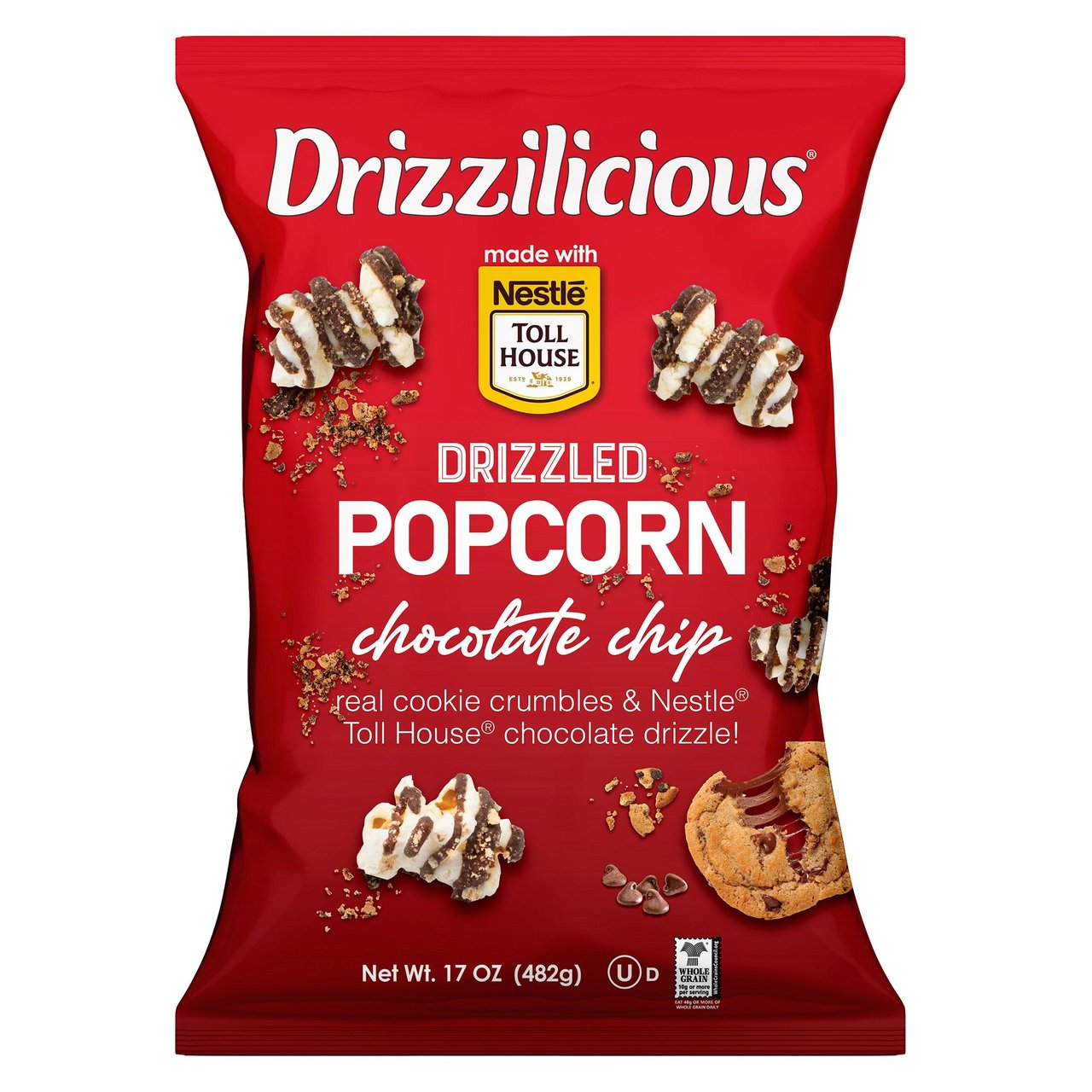 Drizzilicious Nestlé Chocolate Chip Drizzled Popcorn 17oz - Image 1
