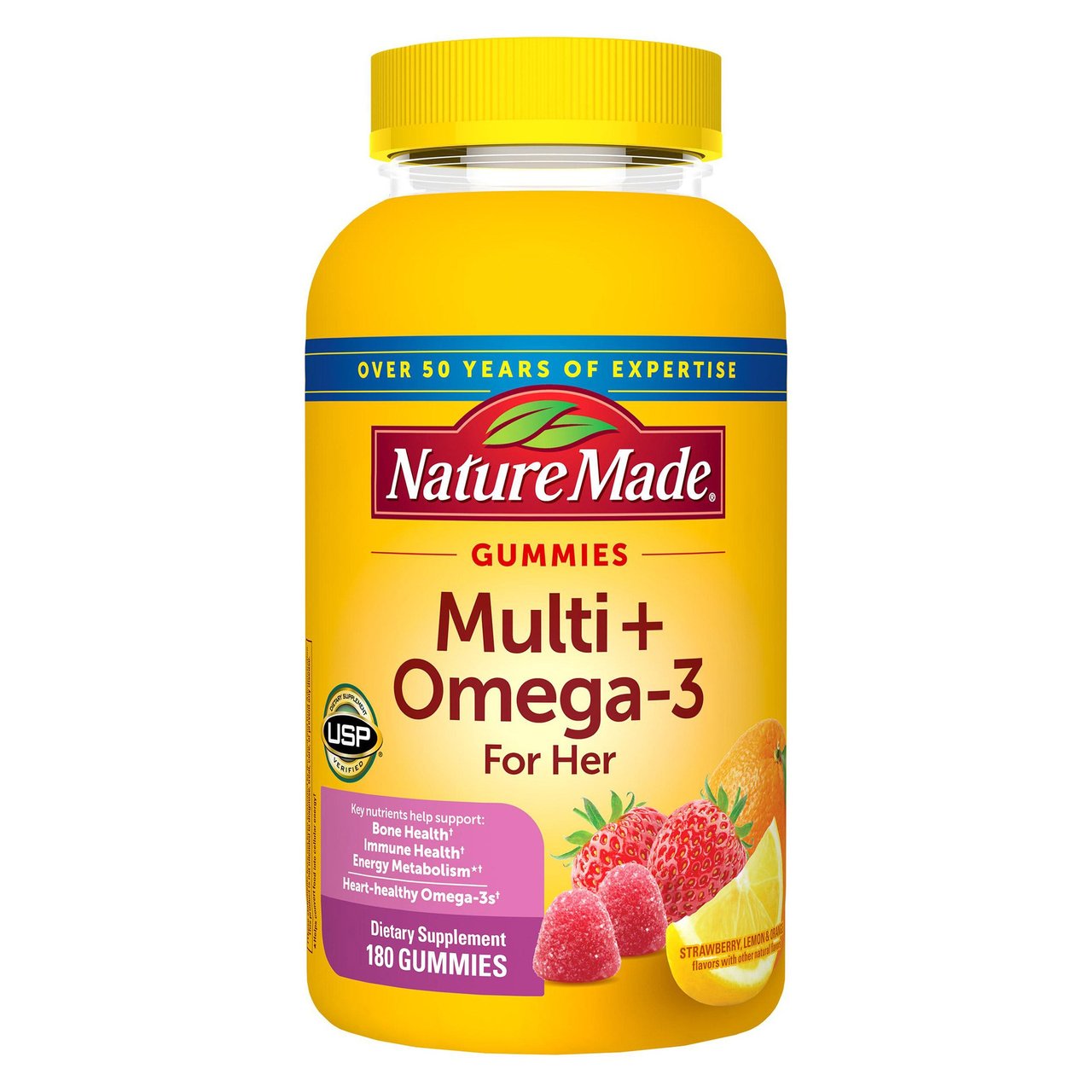 Nature Made Multivitamin for Her + Omega-3 Gummies 180 CT - Image 1